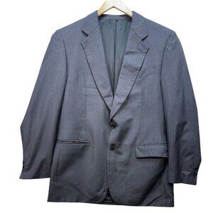 Barneys New York Mens Wool Suit Jacket By Studio 0001 Ferre Made In Italy Gray S